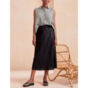 Eileen Fisher Organic-Linen Gathered Skirt